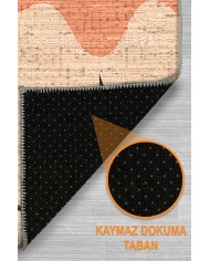 Diane Şönil Yıkanabilir Kaymaz Pamuk Tabanlı Antibakteriyel Yuvarlak Halı