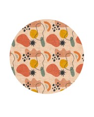 Diane Şönil Yıkanabilir Kaymaz Pamuk Tabanlı Antibakteriyel Yuvarlak Halı