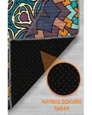 Hazel Şönil Yıkanabilir Kaymaz Pamuk Tabanlı Antibakteriyel Yuvarlak Halı