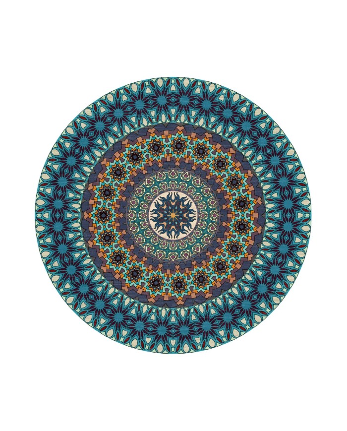 Hazel Şönil Yıkanabilir Kaymaz Pamuk Tabanlı Antibakteriyel Yuvarlak Halı