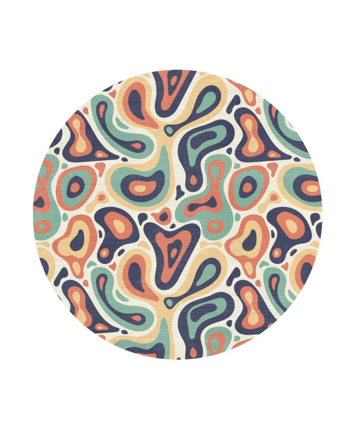 Laney Şönil Yıkanabilir Kaymaz Pamuk Tabanlı Antibakteriyel Yuvarlak Halı