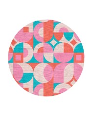 Mary Şönil Yıkanabilir Kaymaz Pamuk Tabanlı Antibakteriyel Yuvarlak Halı