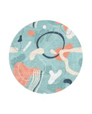 Stuf Şönil Yıkanabilir Kaymaz Pamuk Tabanlı Antibakteriyel Yuvarlak Halı