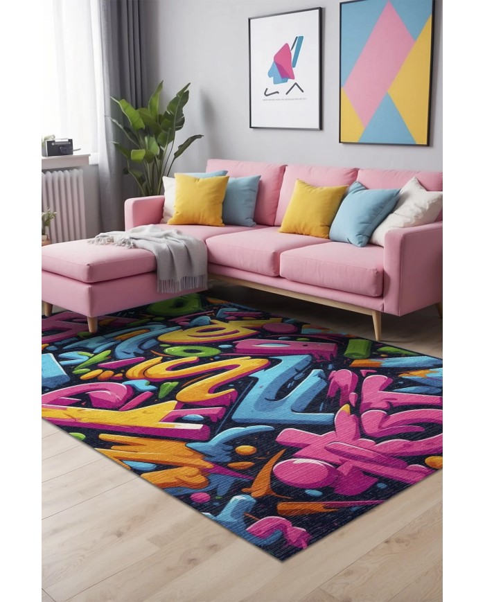 Strak Oyuncu Odası Halısı Şönil Kaymaz Pamuk Tabanlı Yıkanabilir Antibakteriyel Gamer, Gaming Halısı