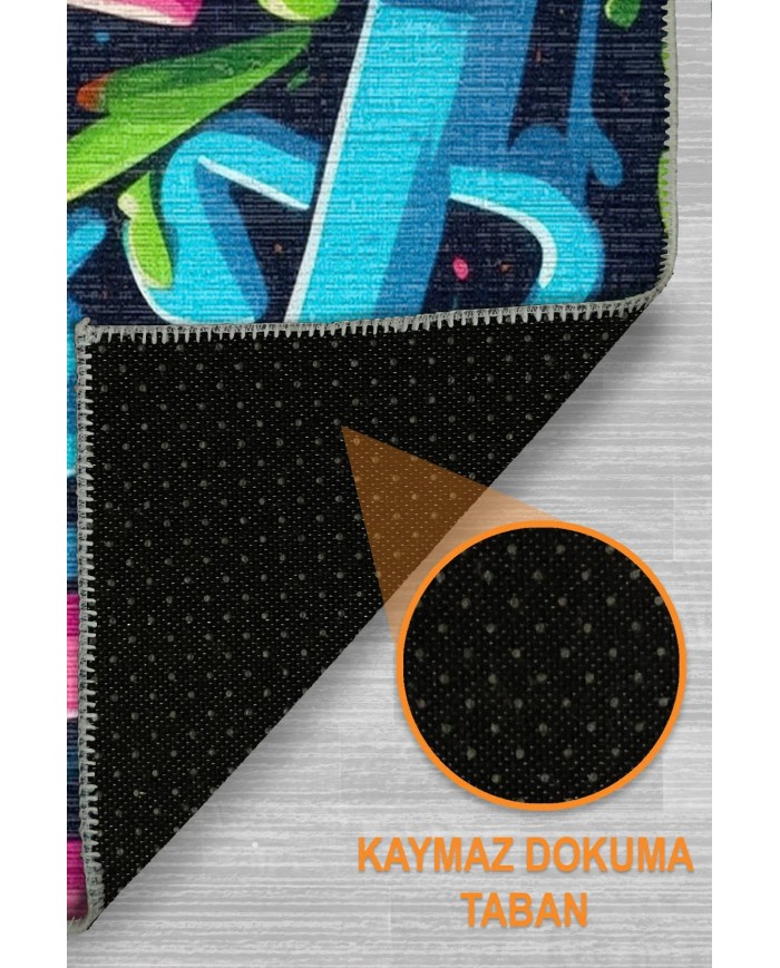 Strak Oyuncu Odası Halısı Şönil Kaymaz Pamuk Tabanlı Yıkanabilir Antibakteriyel Gamer, Gaming Halısı