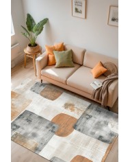 Elase Modern Şönil Doğal Pamuk Tabanlı Salon Halısı Kaymaz Antibakteriyel Yıkanabilir Çevre Dostu