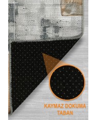 Elase Modern Şönil Doğal Pamuk Tabanlı Salon Halısı Kaymaz Antibakteriyel Yıkanabilir Çevre Dostu