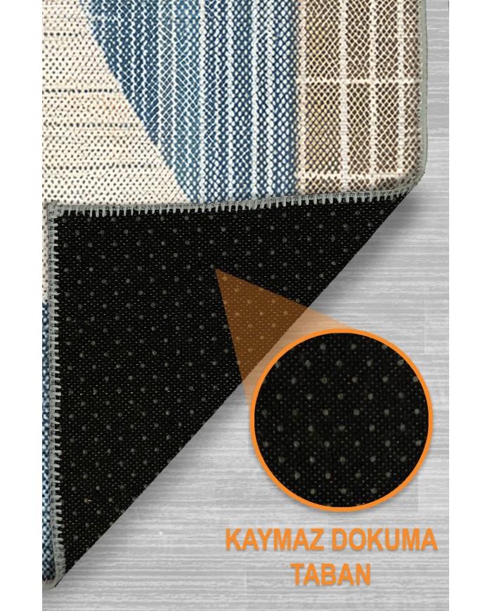 Enler Modern Şönil Doğal Pamuk Tabanlı Salon Halısı Kaymaz Antibakteriyel Yıkanabilir Çevre Dostu