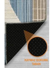 Enler Modern Şönil Doğal Pamuk Tabanlı Salon Halısı Kaymaz Antibakteriyel Yıkanabilir Çevre Dostu