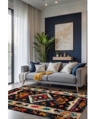 Nase Vintage Şönil Doğal Pamuk Tabanlı Salon Halısı Kaymaz Antibakteriyel Yıkanabilir Çevre Dostu