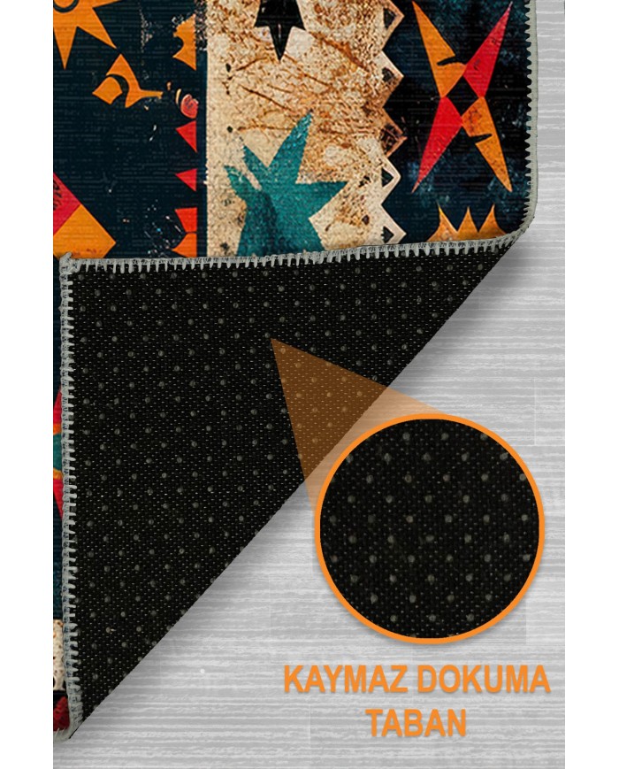 Nase Vintage Şönil Doğal Pamuk Tabanlı Salon Halısı Kaymaz Antibakteriyel Yıkanabilir Çevre Dostu