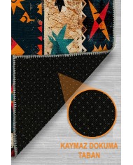 Nase Vintage Şönil Doğal Pamuk Tabanlı Salon Halısı Kaymaz Antibakteriyel Yıkanabilir Çevre Dostu