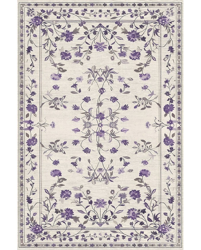 Purpa Vintage Şönil Doğal Pamuk Tabanlı Salon Halısı Kaymaz Antibakteriyel Yıkanabilir Çevre Dostu