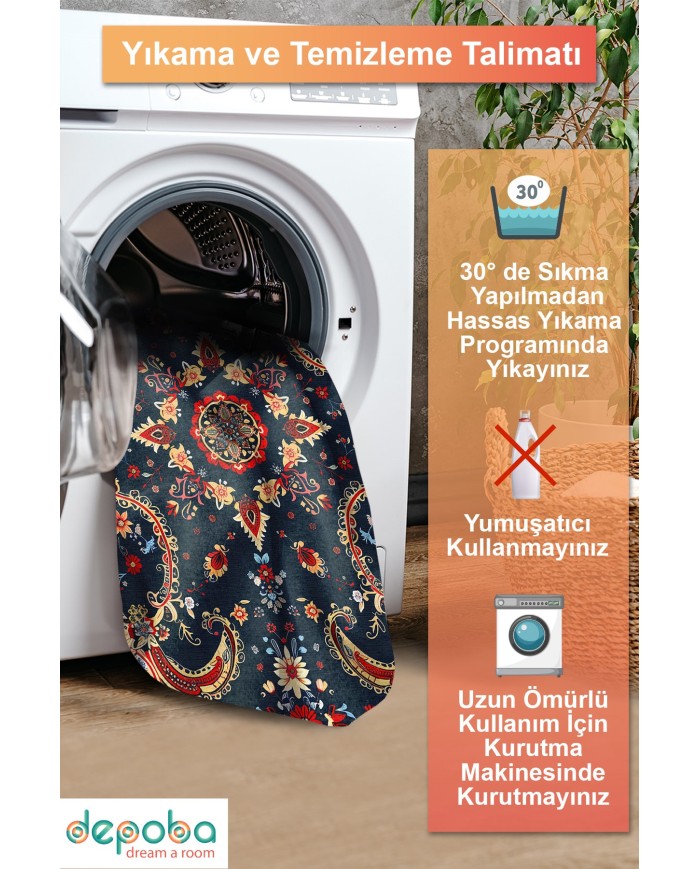 Toven Şönil Doğal Pamuk Tabanlı Salon Halısı Kaymaz Antibakteriyel Yıkanabilir Çevre Dostu