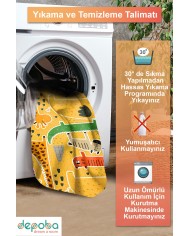 Funs Şönil Antibakteriyel Yıkanabilir Kaymaz Pamuk Tabanlı Çocuk Halısı