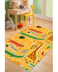 Funs Şönil Antibakteriyel Yıkanabilir Kaymaz Pamuk Tabanlı Çocuk Halısı