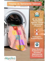 Polya Şönil Antibakteriyel Yıkanabilir Kaymaz Pamuk Tabanlı Çocuk Halısı