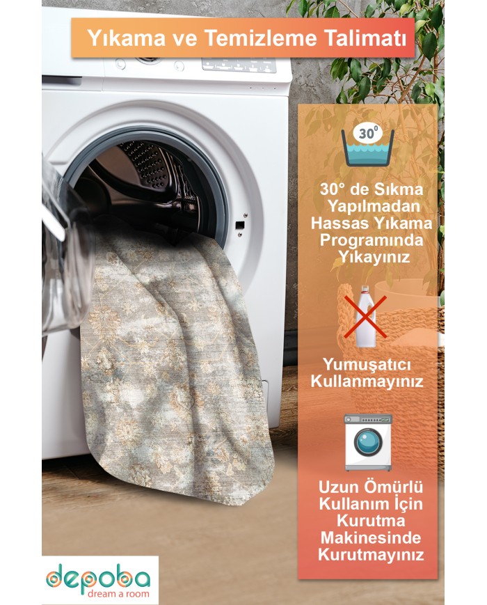 Missha Şönil Doğal Pamuk Tabanlı Salon Halısı Kaymaz Antibakteriyel Yıkanabilir Çevre, Hayvan Dostu