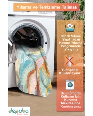 Relaf Şönil Yıkanabilir Kaymaz Pamuk Tabanlı Antibakteriyel Asimetrik Halı