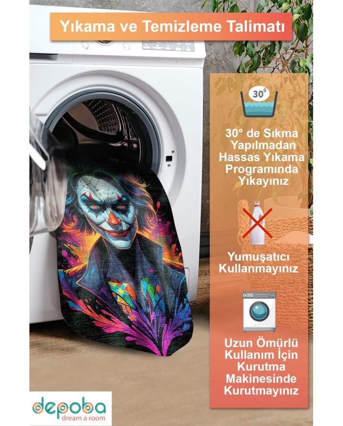 Atel Oyuncu Odası Halısı Şönil Kaymaz Pamuk Tabanlı Yıkanabilir Antibakteriyel Gamer