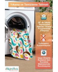 Kapre Şönil Yıkanabilir Kaymaz Pamuk Tabanlı Antibakteriyel Asimetrik Halı