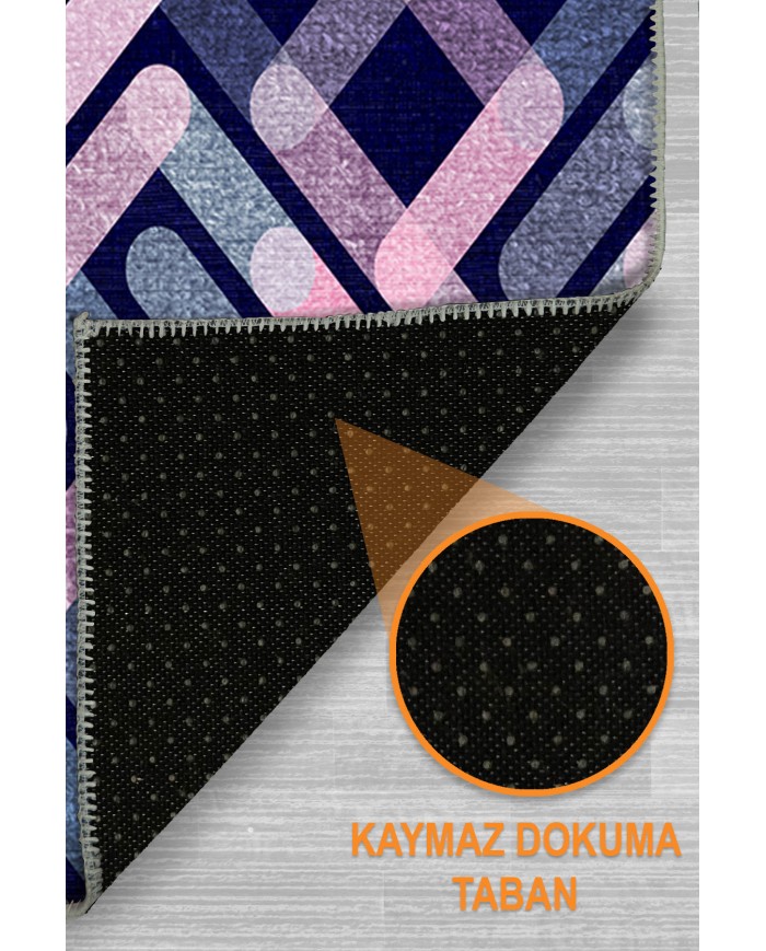 Asel Şönil Yıkanabilir Kaymaz Pamuk Tabanlı Antibakteriyel Asimetrik Halı