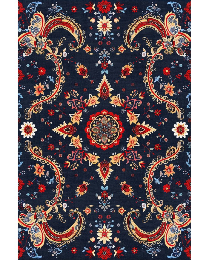 Toven Modern Şönil  Doğal Pamuk Tabanlı Salon Halısı Kaymaz Antibakteriyel Yıkanabilir Çevre Dostu