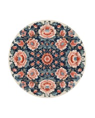 Ranay Modern Şönil  Yıkanabilir Kaymaz Pamuk Tabanlı Antibakteriyel Yuvarlak Halı