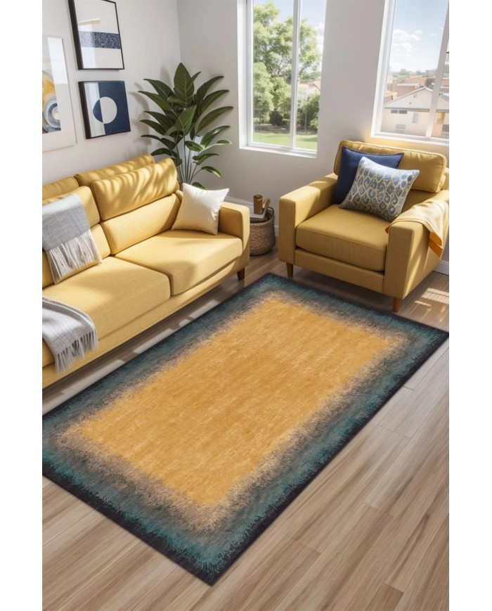 Mistina Kadife Yıkanabilir Kaymaz Pamuk Tabanlı Antibakteriyel Salon Halısı