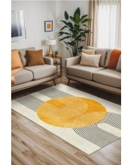 Trana Kadife Yıkanabilir Kaymaz Pamuk Tabanlı Antibakteriyel Salon Halısı