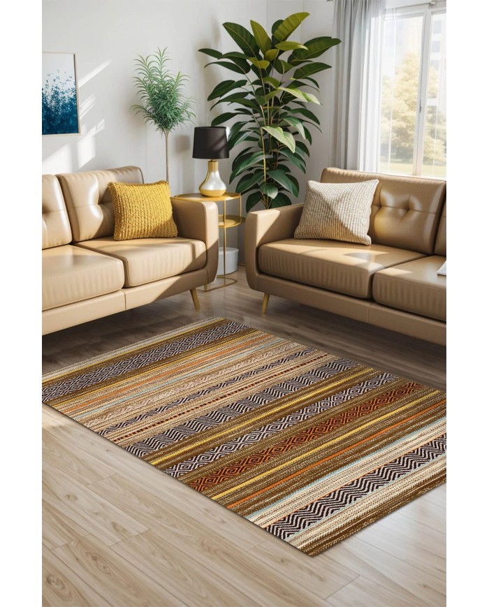 Cons Kadife Yıkanabilir Kaymaz Pamuk Tabanlı Antibakteriyel Salon Halısı