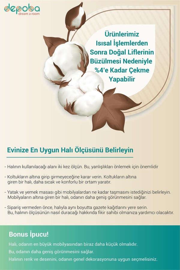 Scott Modern Kadife Yıkanabilir Kaymaz Pamuk Tabanlı Antibakteriyel Salon Halısı