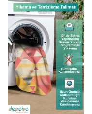 Zalar Modern Kadife Yıkanabilir Kaymaz Pamuk Tabanlı Antibakteriyel Salon Halısı