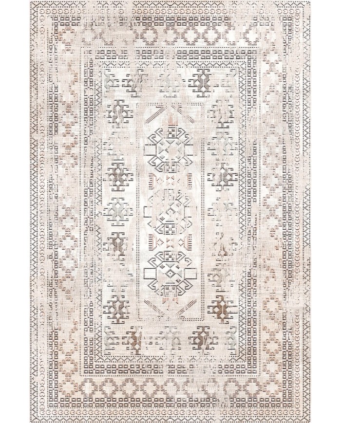 Narese Şönil Vintage Desenli Pamuk Taban Kaymaz Yıkanabilen Antibakteriyel Salon Halısı