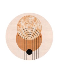 Adeva Modern Şönil Doğal Pamuk Tabanlı Kaymaz Antibakteriyel Yıkanabilir Yuvarlak Salon Halısı