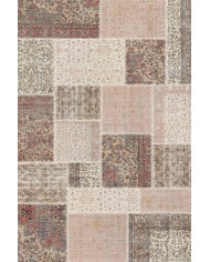 Alfara Şönil Patchwork Desenli Pamuk Taban Kaymaz Yıkanabilen Antibakteriyel Salon Halısı