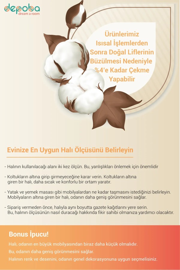 Nalera Şönil Vintage Desenli Pamuk Taban Kaymaz Yıkanabilen Antibakteriyel Yolluk