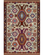 Emara Modern Şönil Doğal Pamuk Tabanlı Kaymaz Antibakteriyel Yıkanabilir Kilim Salon Halısı