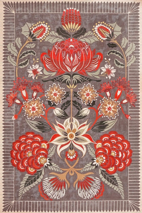Rano Şönil Vintage Desenli Pamuk Taban Kaymaz Yıkanabilen Antibakteriyel Salon Halısı Rano Şönil Vintage Desenli Pamuk Taban Kaymaz Yıkanabilen Antibakteriyel Salon Halısı
