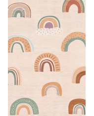 Nerlo Modern Şönil Yıkanabilir Antibakteriyel Kaymaz Pamuk Tabanlı Çocuk Halısı