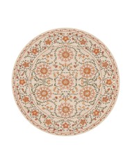 Orena Modern Şönil  Doğal Pamuk Tabanlı Yuvarlak Kaymaz Antibakteriyel Yıkanabilir Salon Halısı