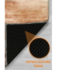 Samada Modern Şönil Pamuk Taban Kaymaz Yıkanabilen Antibakteriyel Salon Halısı