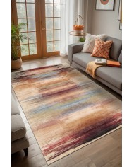 Samada Modern Şönil Pamuk Taban Kaymaz Yıkanabilen Antibakteriyel Salon Halısı