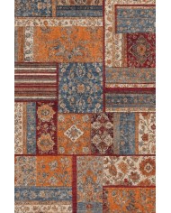 Sera Patchwork Şönil Doğal Pamuk Tabanlı Kaymaz Antibakteriyel Yıkanabilir Çevre Dostu Salon Halısı