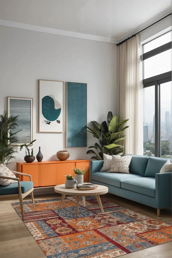 Sera Patchwork Şönil Doğal Pamuk Tabanlı Kaymaz Antibakteriyel Yıkanabilir Çevre Dostu Salon Halısı Sera Patchwork Şönil Doğal Pamuk Tabanlı Kaymaz Antibakteriyel Yıkanabilir Çevre Dostu Salon Halısı