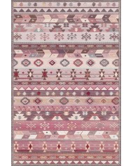 Sanes Şönil Kilim Desenli Pamuk Taban Kaymaz Yıkanabilen Antibakteriyel Salon Halısı