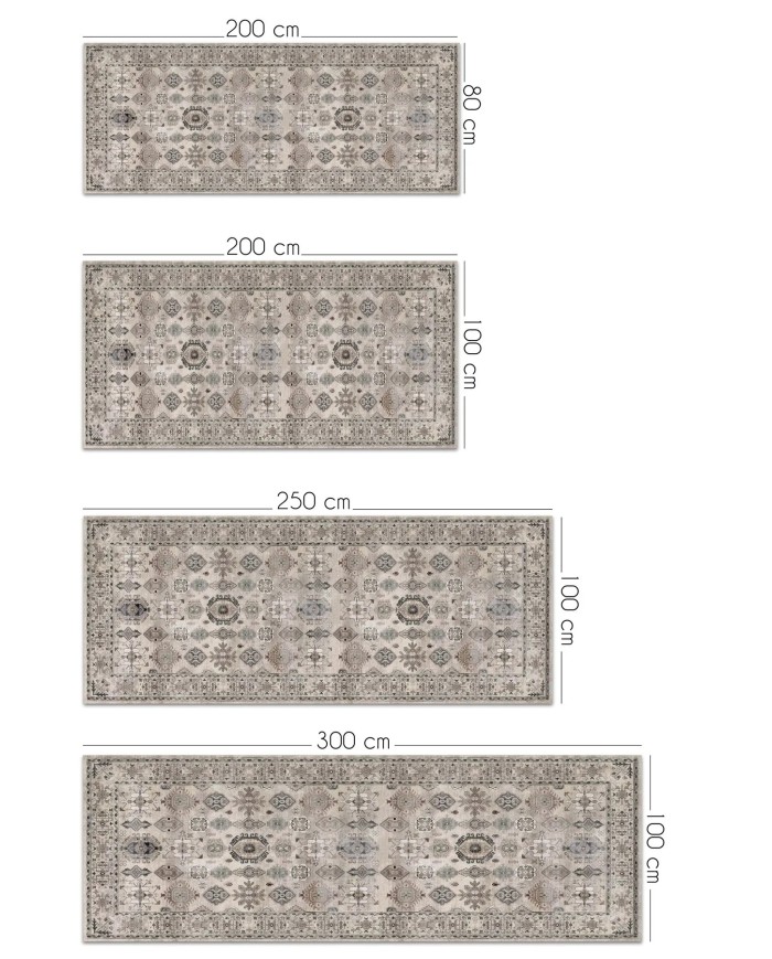 Zeran Modern Şönil  Doğal Pamuk Tabanlı Kaymaz Antibakteriyel Yıkanabilir Çevre Dostu Yolluk