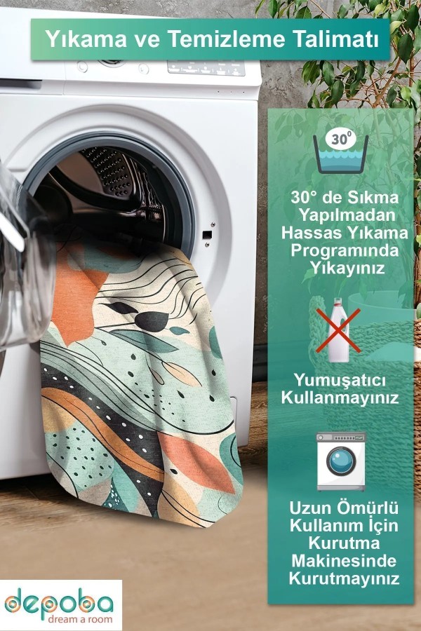 Salem Modern Kadife Yıkanabilir Kaymaz Pamuk Tabanlı Antibakteriyel Yuvarlak Halı Salem Modern Kadife Yıkanabilir Kaymaz Pamuk Tabanlı Antibakteriyel Yuvarlak Halı