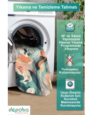 Salem Modern Kadife Yıkanabilir Kaymaz Pamuk Tabanlı Antibakteriyel Salon Halısı