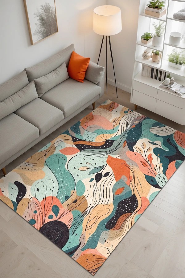 Salem Modern Kadife Yıkanabilir Kaymaz Pamuk Tabanlı Antibakteriyel Salon Halısı Salem Modern Kadife Yıkanabilir Kaymaz Pamuk Tabanlı Antibakteriyel Salon Halısı